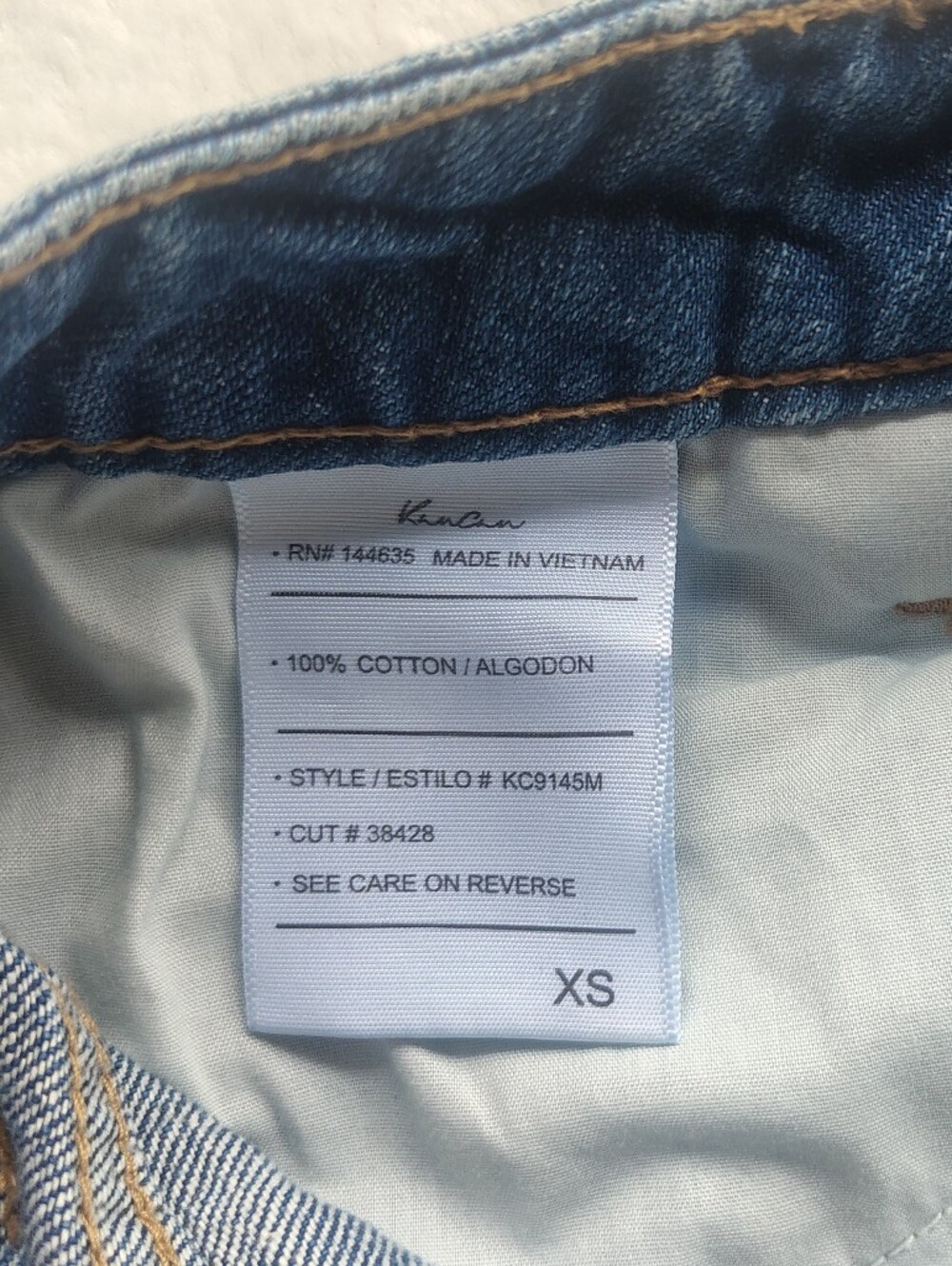 KanCan Distressed Blue High-Rise Denim Shorts - Picture 5 of 12
